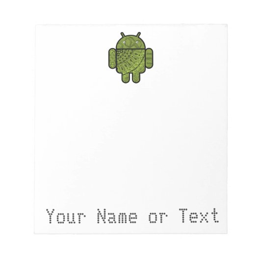 Bloc-note Pancho Doodle Character pour robot Android™ (Devant)