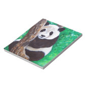 Bloc-note Panda dans une peinture d'arbre (Tourné)