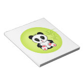 Bloc-note Panda, dessin animé, enfants (Incliné)