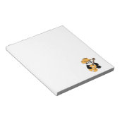 Bloc-note Panda drôle avec guitare (Incliné)