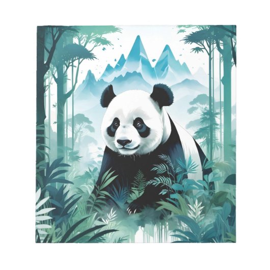 Bloc-note Panda Faune Animà Nature Environnement Forêt (Devant)