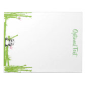 Bloc-note Panda heureux avec bambou et fleurs de cerisiers (Devant)