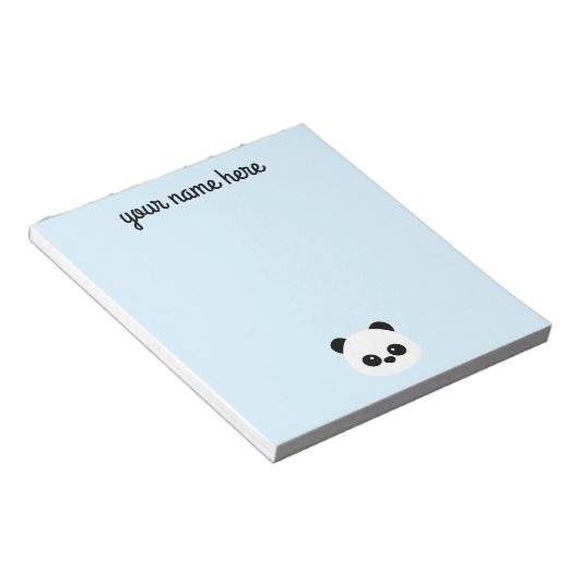 Bloc-note Panda Notepad personnalisé pour enfants (Incliné)