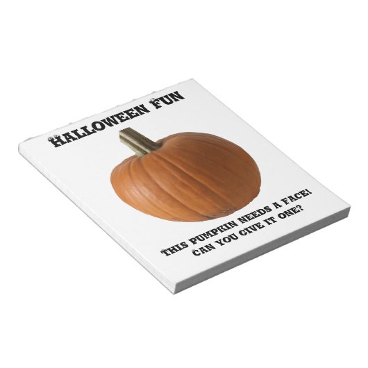 Bloc-note Panier d'activités Halloween amusant (Incliné)