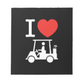 Bloc-note Panier de golf I Heart (Love) (Devant)