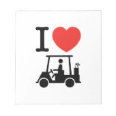Bloc-note Panier de golf I Heart (Love) (Devant)
