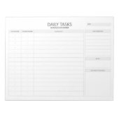 Bloc-note Panier de notes de tâches quotidiennes (Devant)