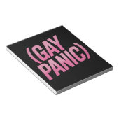 Bloc-note Panique gay protestation LGBTQ Fierté (Incliné)