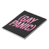 Bloc-note Panique gay protestation LGBTQ Fierté (Tourné)