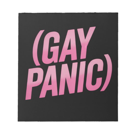 Bloc-note Panique gay protestation LGBTQ Fierté (Devant)