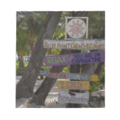 Bloc-note Panneau de signalisation Rum Point Grand Cayman (Devant)