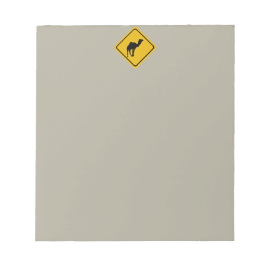 Bloc-note panneau routier de chameau (Devant)