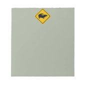 Bloc-note panneau routier de crocodile (Devant)