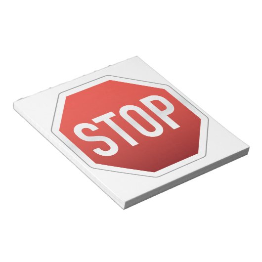 Bloc-note panneau STOP (Incliné)
