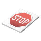 Bloc-note panneau STOP (Tourné)