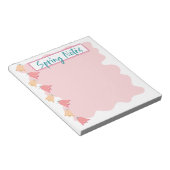 Bloc-note Panorama des notes de printemps des fleurs de grib (Incliné)