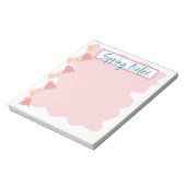 Bloc-note Panorama des notes de printemps des fleurs de grib (Tourné)