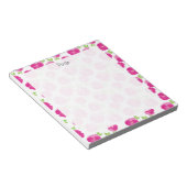 Bloc-note Pansies d'aquarelle rose magenta (Incliné)