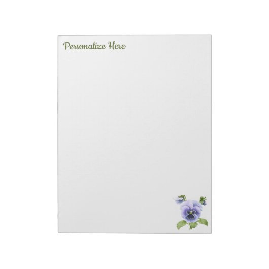 Bloc-note Pansies violettes (Tourné)