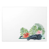 Bloc-note Panthère noire reposant au milieu du feuillage de  (Devant)