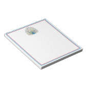 Bloc-note Paon floral aquarelle  (Incliné)