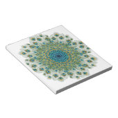 Bloc-note Paon mâle mandala coloré (Incliné)