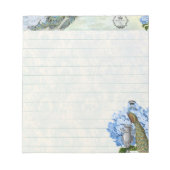 Bloc-note Paon royal et hortensia (Devant)