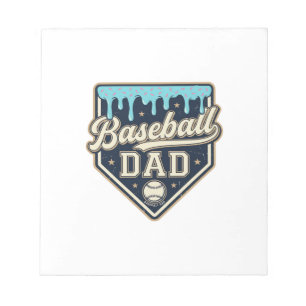 Bloc-note Papa Baseball Drippy Plaque de Base Vintage Vector