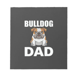 Bloc-note Papa Bouledogue Dessin Animé Amateur de Chien