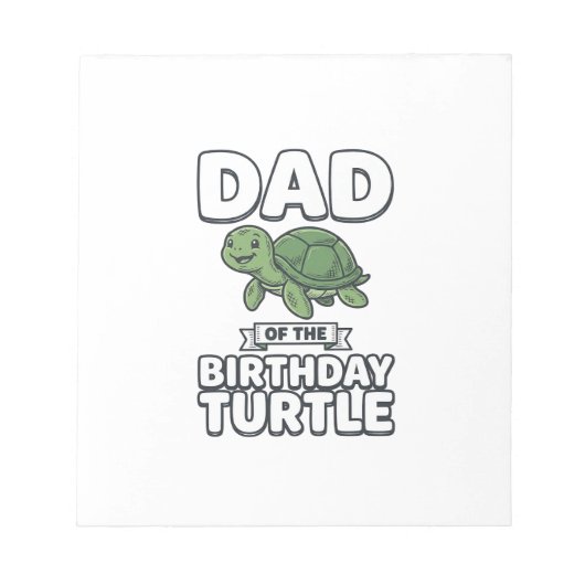Bloc-note Papa de la tortue d'anniversaire Création drôle de (Devant)