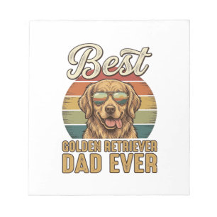 Bloc-note Papa Golden Retriever Ever Chemise Vintage Sunset