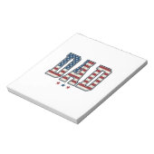 Bloc-note Papa patriote Drapeau américain Design vectoriel v (Tourné)
