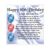 Bloc-note Papa Poem 80e anniversaire (Devant)