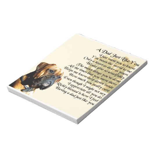 Bloc-note Papa Poem - Boxer Dog Design (Tourné)