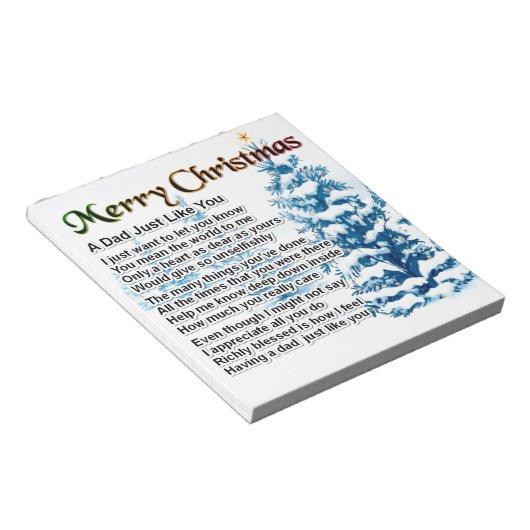 Bloc-note Papa Poem - Design de Noël (Incliné)