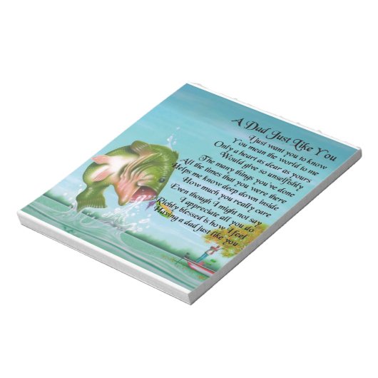 Bloc-note Papa Poem - Design de pêche (Tourné)