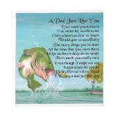 Bloc-note Papa Poem - Design de pêche (Devant)