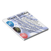 Bloc-note Papa Poem Joyeux anniversaire (Incliné)