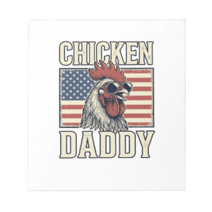 Bloc-note Papa Poule Coq Vintage Patriotique