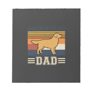 Bloc-note Papa Retriever doré Chien Rétro