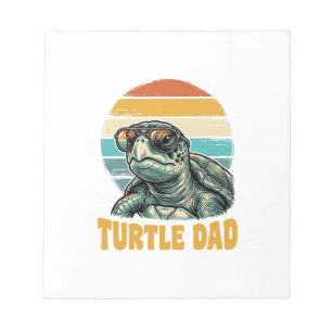 Bloc-note Papa Tortue Rétro Coucher de Soleil Vintage Gravur