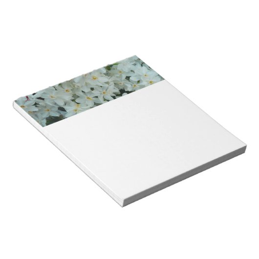 Bloc-note Paperwhite Narcissus Fleurs blanches délicates (Incliné)