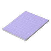 Bloc-note Papeterie classique à carreaux gingham violet (Tourné)