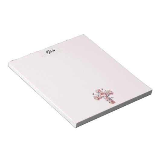 Bloc-note Papeterie croisée et Rose (Incliné)