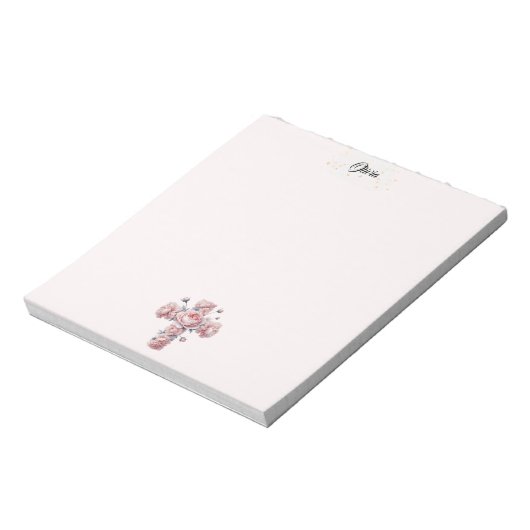 Bloc-note Papeterie croisée et Rose (Tourné)