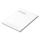 Bloc-note Papeterie de famille bleu marine minimaliste (Tourné)
