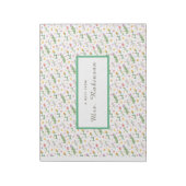 Bloc-note Papeterie florale personnalisée | Écriture élégant (Tourné)