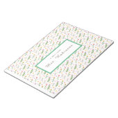 Bloc-note Papeterie florale personnalisée | Écriture élégant (Incliné)