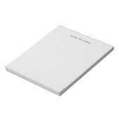 Bloc-note Papeterie grise monogramme moderne simple (Tourné)