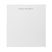 Bloc-note Papeterie grise monogramme moderne simple (Devant)